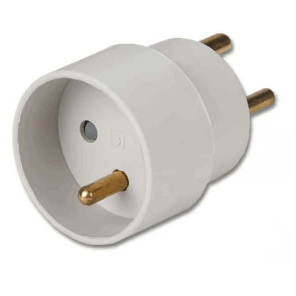 Pin Stikprop adapter fra Schuko EU jord til dansk jord.